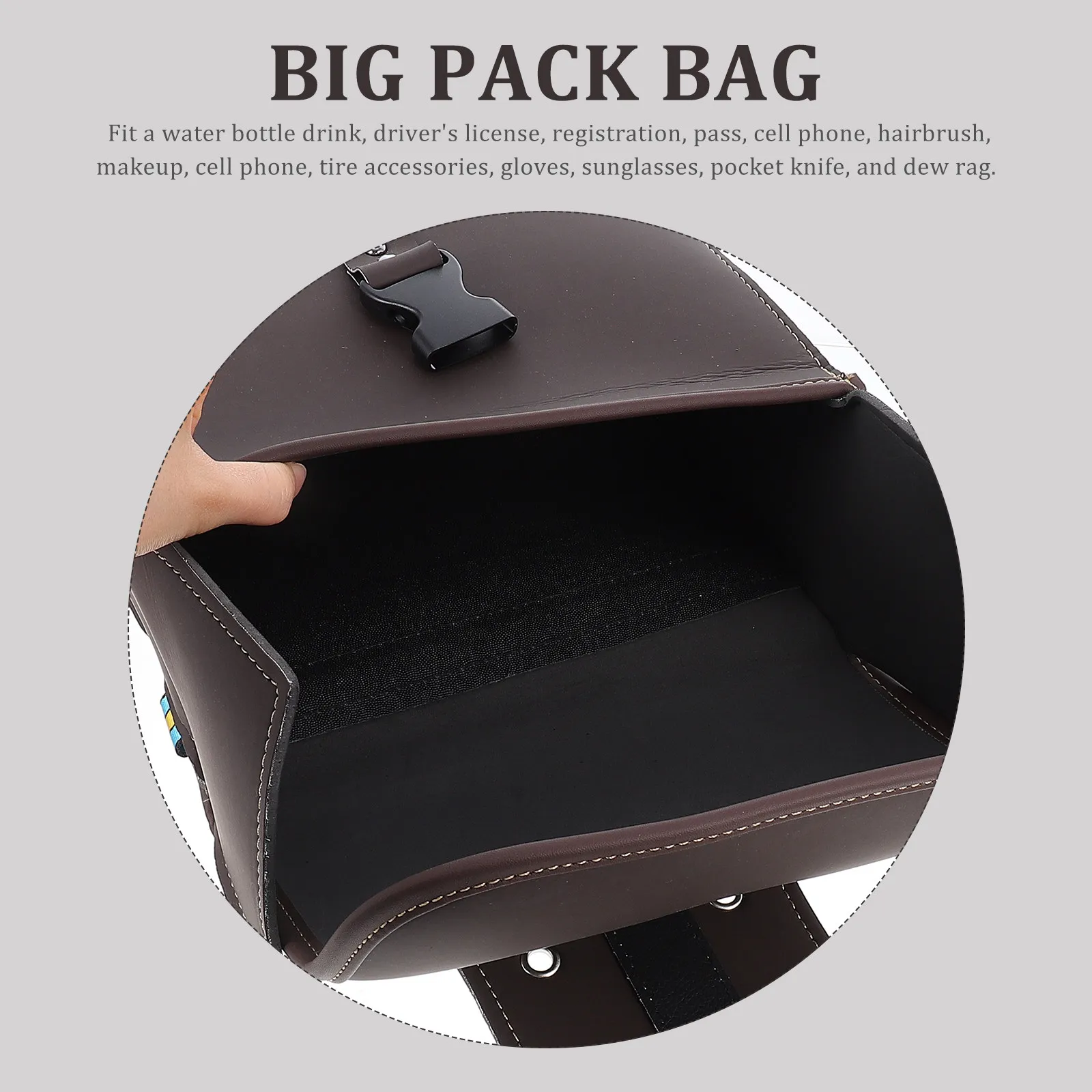 

Пара прочных мотоциклетных боковых сумок-кофров большой вместимости для крепления на руль или вилку мотоцикла