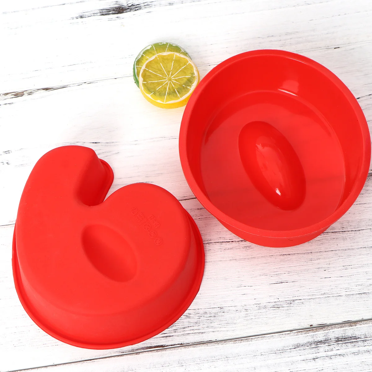 9 pcs Silicone Digital Cake Mold 0-8 Number Shape Nonstick Reusable Baking Tool For Chocolate Dessert Decorating Red