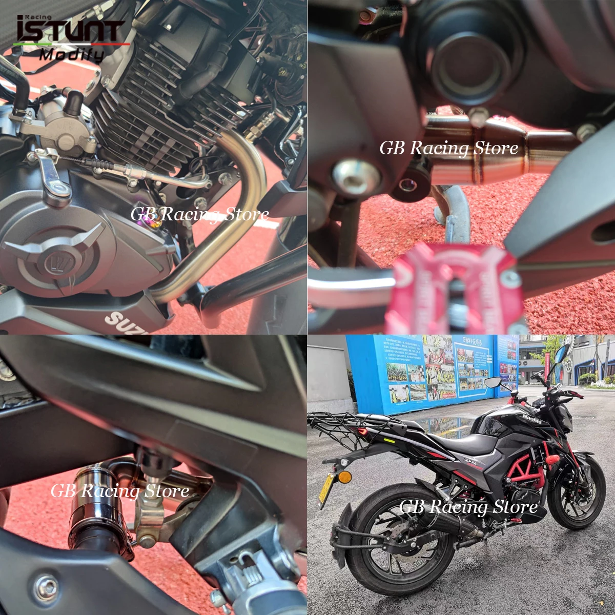 Slip On For HaoJue SUZUKI DR160 DR 160 DR150S Motorcycle Exhaust Escape Modified 51mm Interface Stainless Steel Front Link Pipe