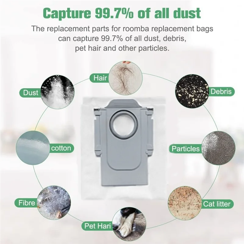 A23F-Main Side Brush HEPA Filter Mop Cloth Dust Bag Replacement For Roborock QR 798 / QR 598 / QV 35A Vacuum Cleaner Parts