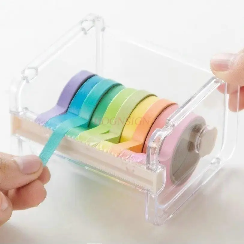 1pcs Hand account and paper tape cutter, adhesive paper, transparent tape machine, tape holder, tape machine