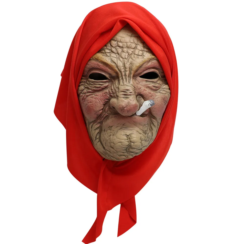 

Old Woman Mask Realistic Granny Masks Scary Masks for Adults Halloween Costume Cosplay Latex Props