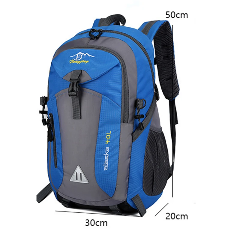 Outdoor Men\'s Women\'s Large Capacity 40L Nylon Waterproof Backpack Mountaineering Hiking Bag Leisure Sports Bag Travel Backpacks