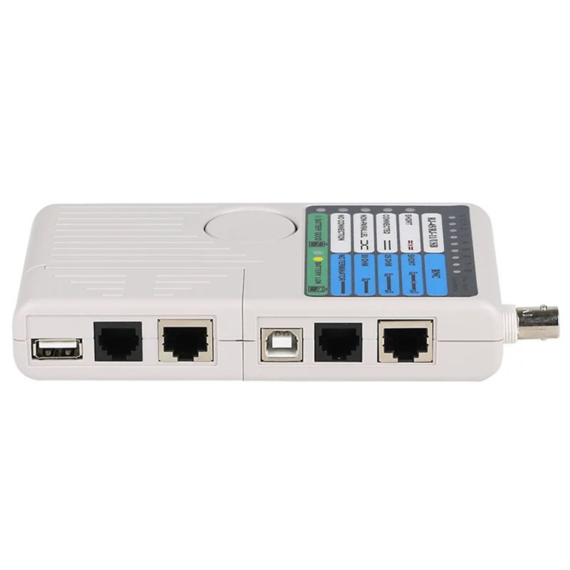 -AT52 جهاز اختبار كابل الشبكة الاحترافي متعدد الوظائف 4 في 1 RJ45/RJ11/USB/BNC LAN كابل Cat5 Cat6 جهاز اختبار الأسلاك