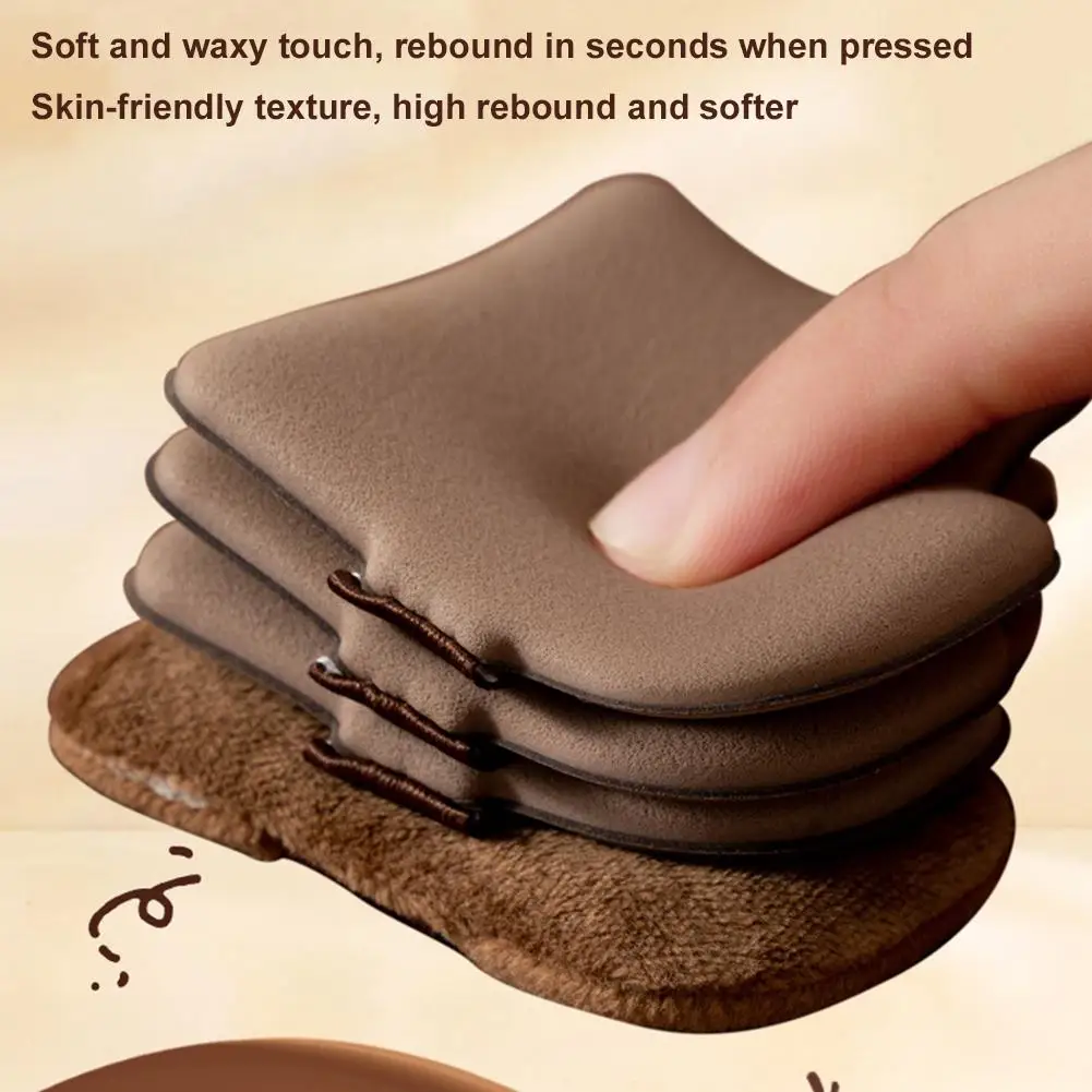 6 قطعة/المجموعة الشوكولاته كوكي مسحوق نفخة الجافة والرطبة ثنائي الغرض سوبر لينة دافئ الإسفنج المخفي الأساس ماكياج مسحوق نفخة #1