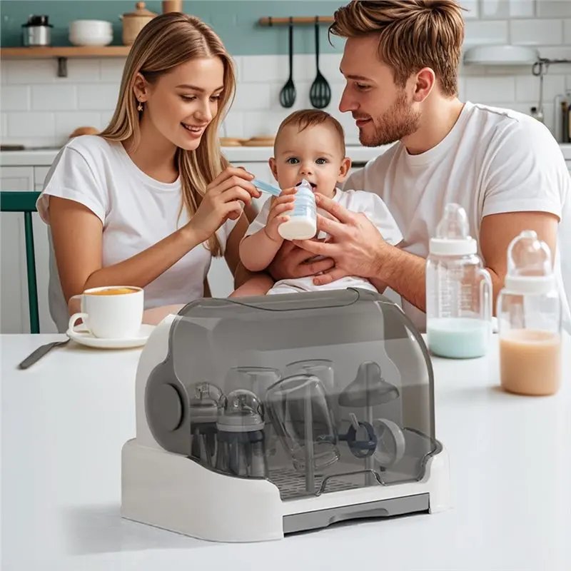 Covered Storage Box For Baby Bottle Organizer-Dustproof Container For Breast Milk And Kitchen, Bambino Bathroom