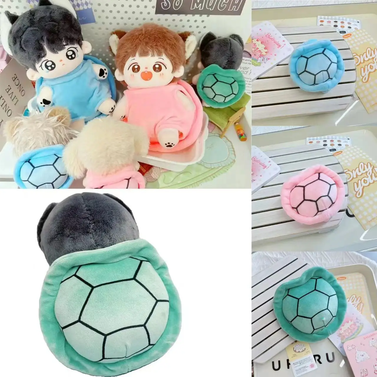 

10/20cm Cartoon Turtle Shell Coat Mini Idol Doll Clothes Kawaii Can Change DIY Doll Clothes Accessory For Kids Fans Gifts