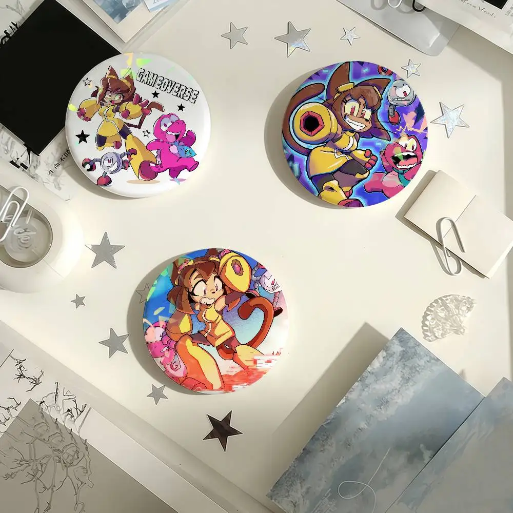 Cartoon web show G-Gameoverse Laser Badge Creative Pins Brooch for Bag Clothes Hat Decor Gifts Fans Collect