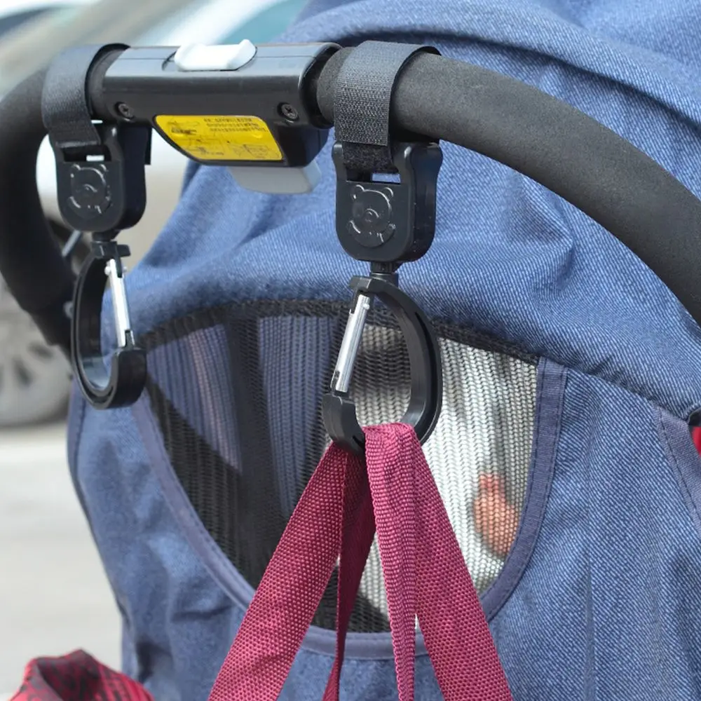 Seat Accessories Rotate 360 Degree Bear Carriage Bag Hooks Bag Hanger Baby Bag Stroller Hooks Baby Hanger Hooking Up Pram Hooks