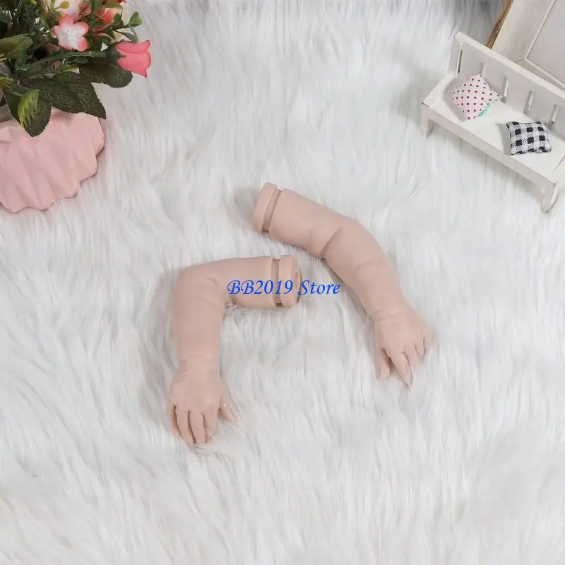 

Q0KB Newborn Baby Unpainted for Doll Asleep Baby Interactive DIY Blank