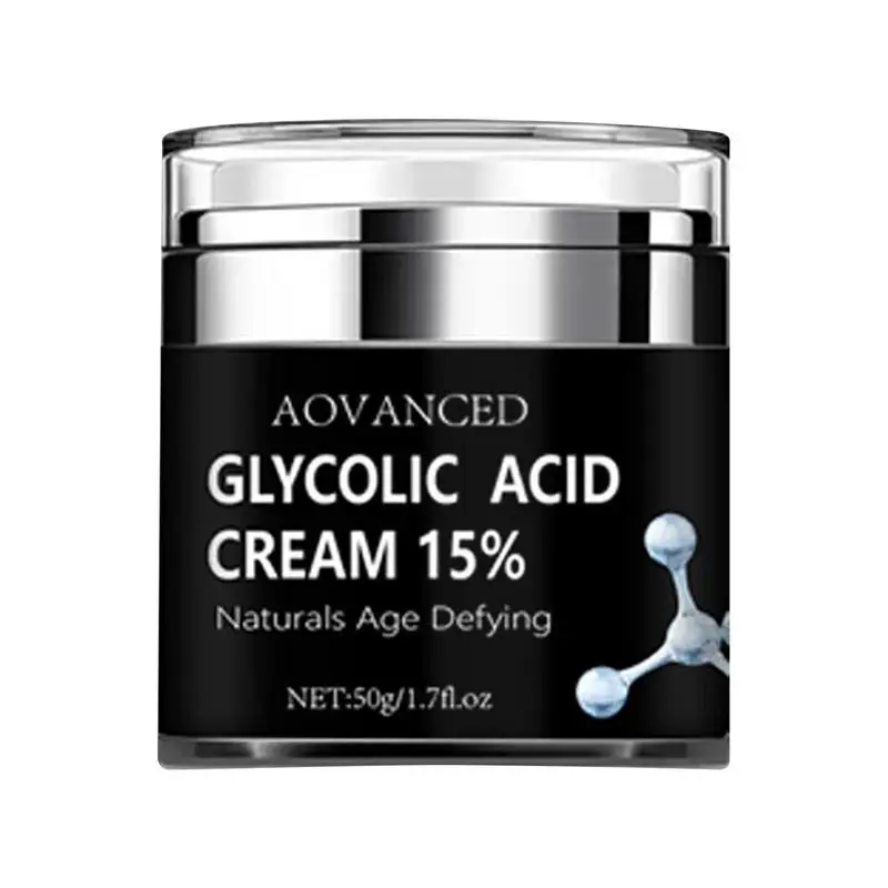 Crema facial con ácido glicólico al 15%, crema antiarrugas, reafirmante, Lifting, hidratante, exfoliante, limpieza de poros