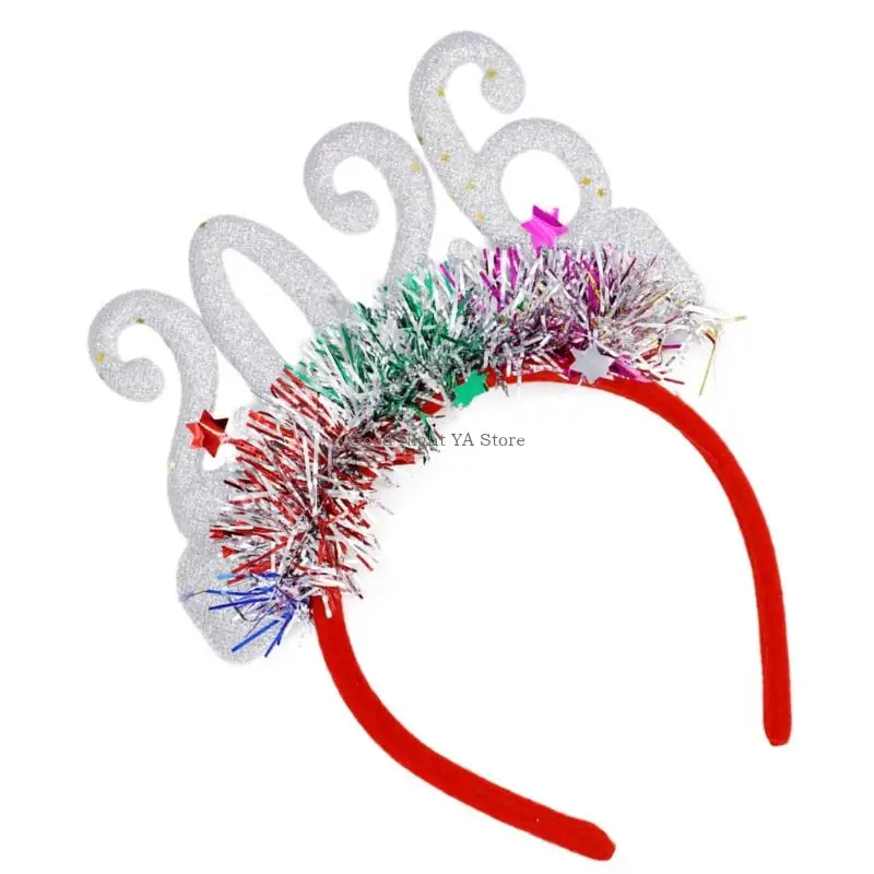2026 Fasce per feste Capodanno Glitters Numero Decorazione per capelli Festival Eventi Raccolta Accessori per travestimenti