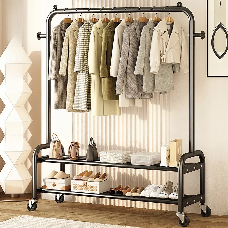 indoor-floor-mounted-clothes-drying-rack-simple-bedroom-home-use-coat-hook-storage-organizer-painted-steel-multi-functional-m