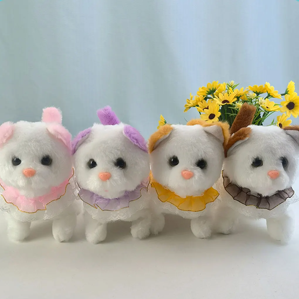 Gehendes Katzenspielzeug, realistische Roboterkatze mit interaktiver Plüschkörper, realistische Roboterkatze