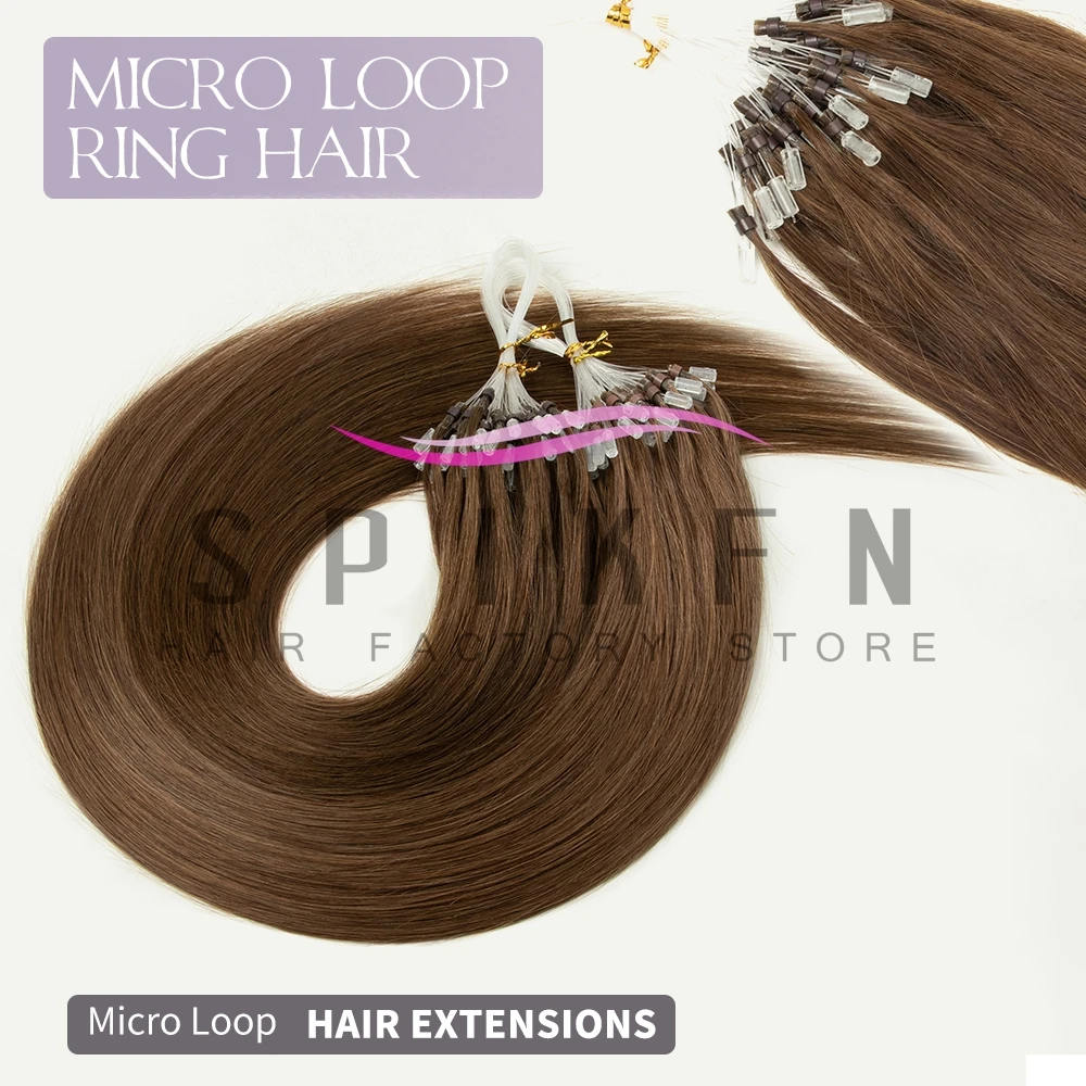 Micro Loop Ring Human Hair Extensions 12
