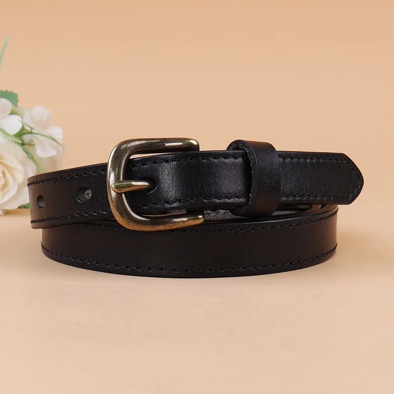 

Джинсовые ремни из натуральной кожи Черно-коричневый кофейный пояс из воловьей кожи с пряжкой Модные роскошные дизайнерские тонкие джинсовые брючные ремни