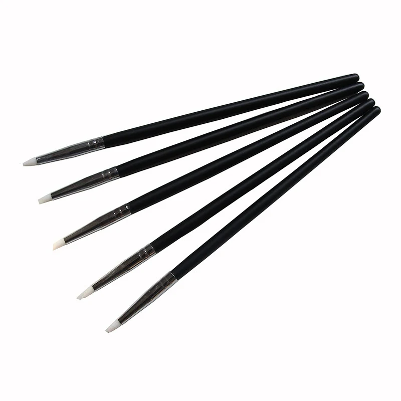 5pcs Silicone Rubber Tip Paint Brushes for Watercolor Oil Painting Polymer Clay Sculpting Fimo Modelling Tools Art Supplies