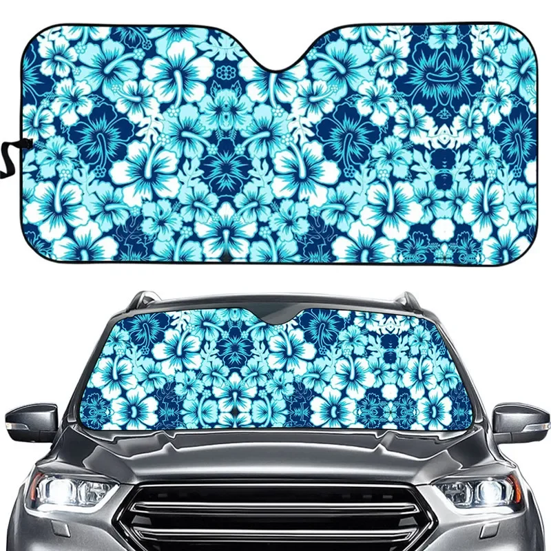 Polynesian Hibiscus Hawaiian Car Sun Shade Windshield Protect Front Windshield Sunshade Durable Car Sunshades For Window Fashion