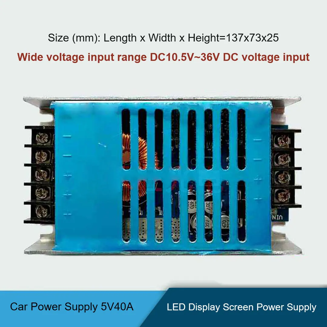 Tensão de entrada DC 5V 20A/40A Conversor Fonte de alimentação de corrente constante Driver LED 10V-36V Power Display LED