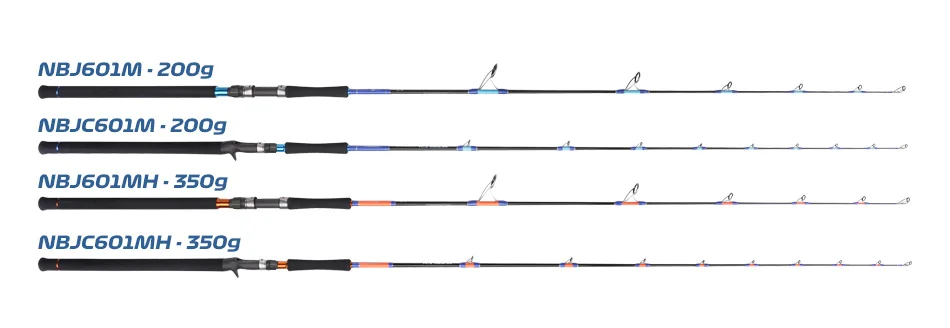 NOEBY-NONSUCH Jigging-Spiel-Angelrute, 1 Abschnitt, Fuji-Führer, 1,83 m, maximale Zugkraft 20 kg, geeignet für GT Dorado, Fast Jigging-Angelrute – Detail 4