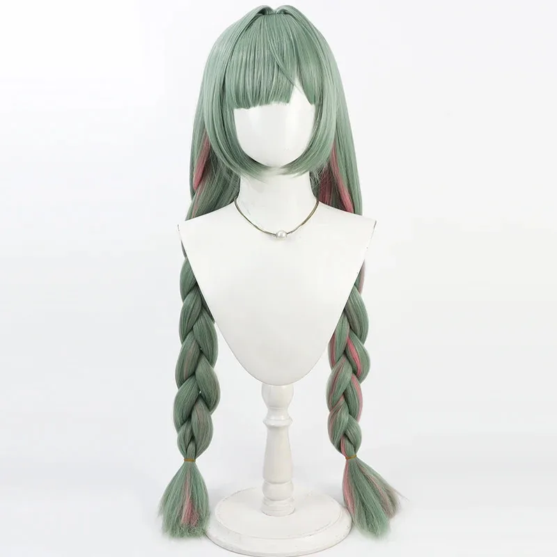 

Wuthering Waves Phrolova Cosplay Wig Light Green Double Ponytail Fractsidus Halloween Party for Women Girls Game Prop