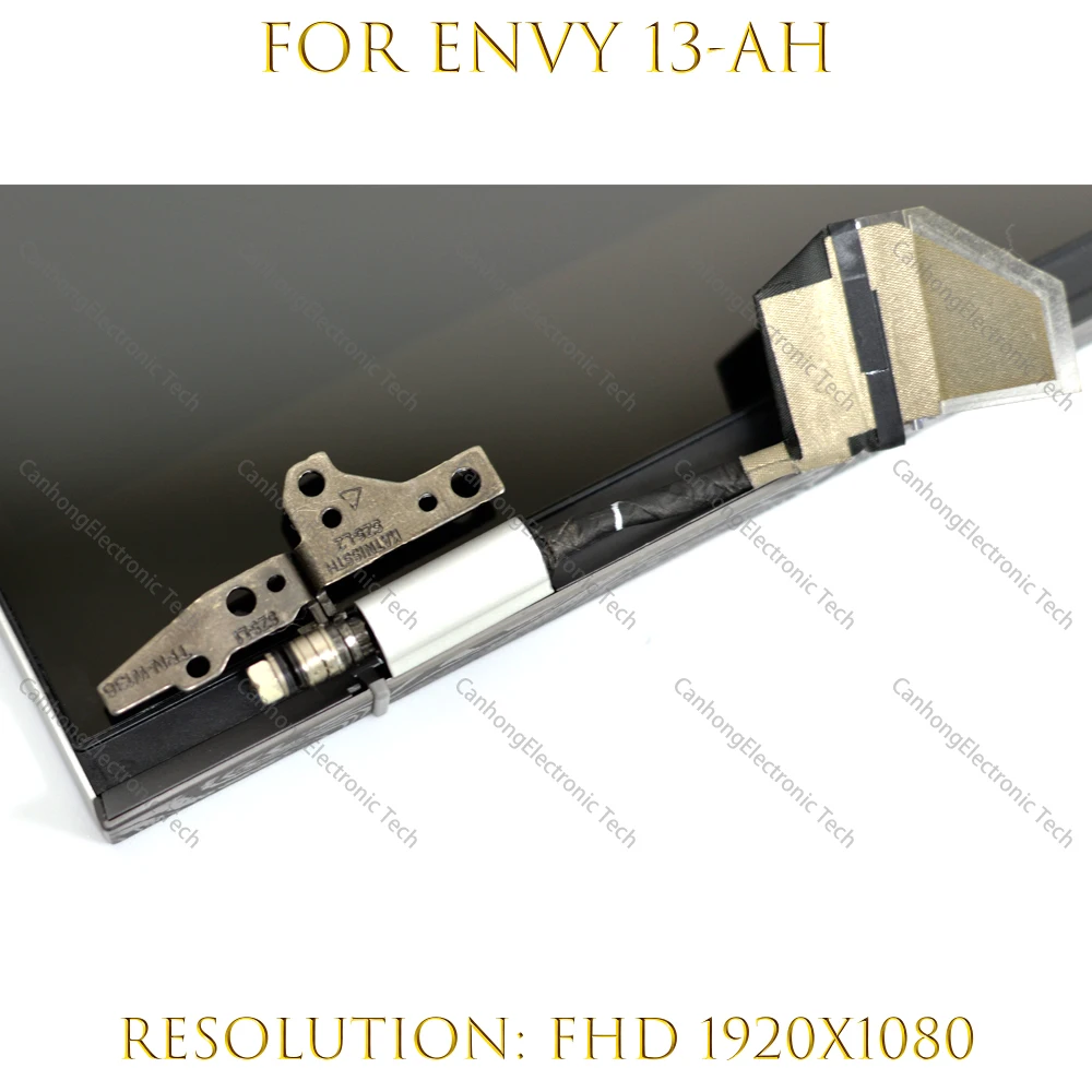Imagem -03 - Substituição do Tela Táctil do Lcd para hp Conjunto Completo com Dobradiças hp Envy 13t-ah 13-ah0001ns 13 ah 1080p L39191001