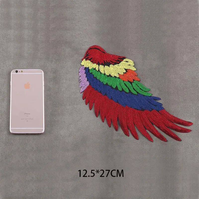 1 Paar = 2 Stück/Engels flügel Pailletten Stickerei Applikation Eisen auf Patches, Feen flügel Patch Aufkleber Thermo kollanzien für Kleidung – Detail 4
