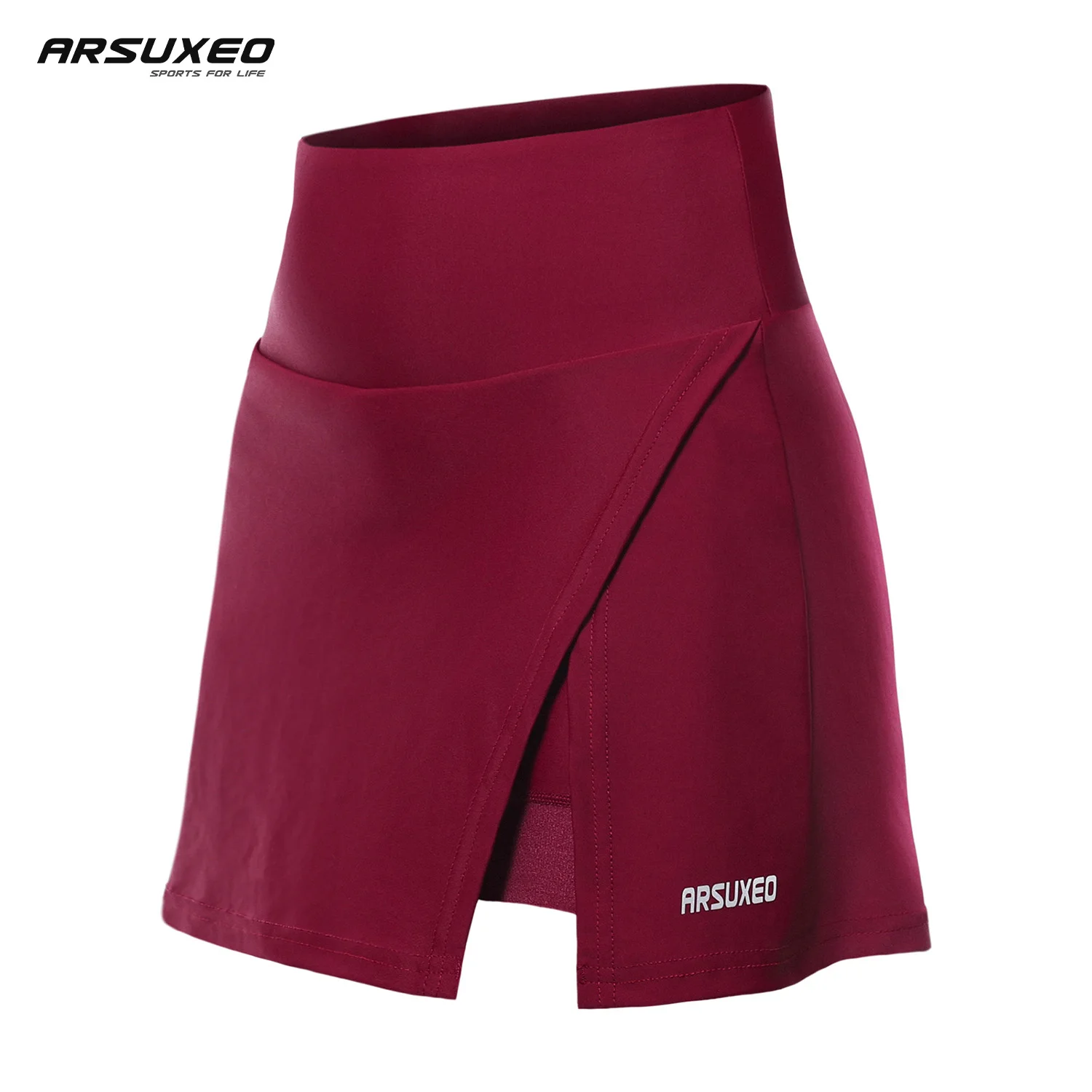 ARSUXEO Women's Cycling Shorts Bicycle Summer Casual Workout Padded Pockets Tennis Golf Culottes Yoga Fitness Shorts Skirts D315