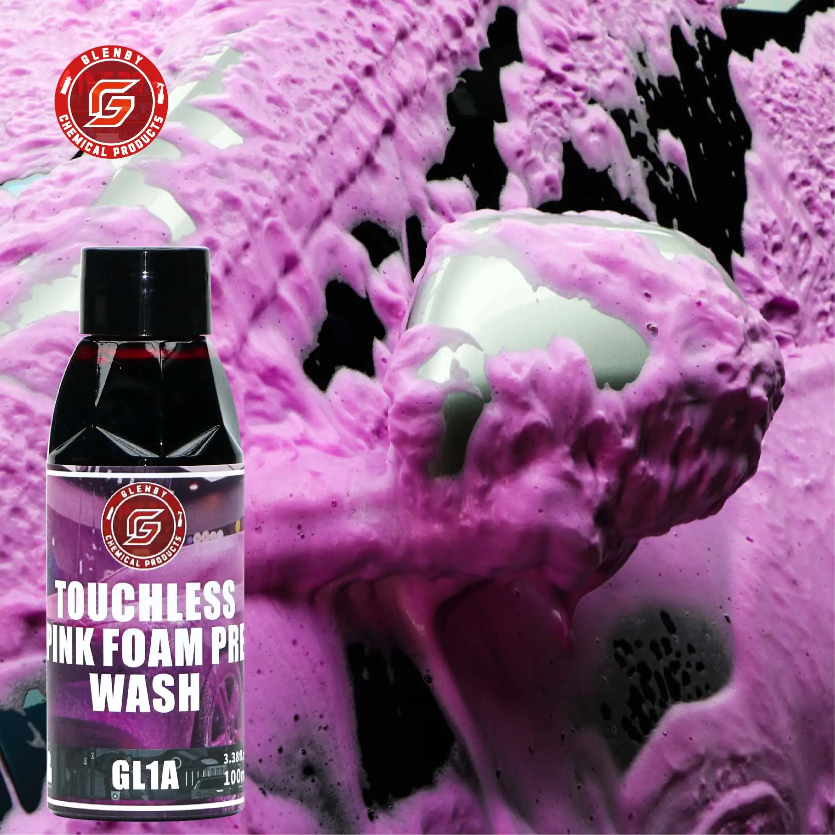 GL1A Glenby Prewash pink foam shampoo Auto Cleaning Foam Auto Cleaner For Station Car Detailing Chemical Cleaner Wash Shampoo image 3