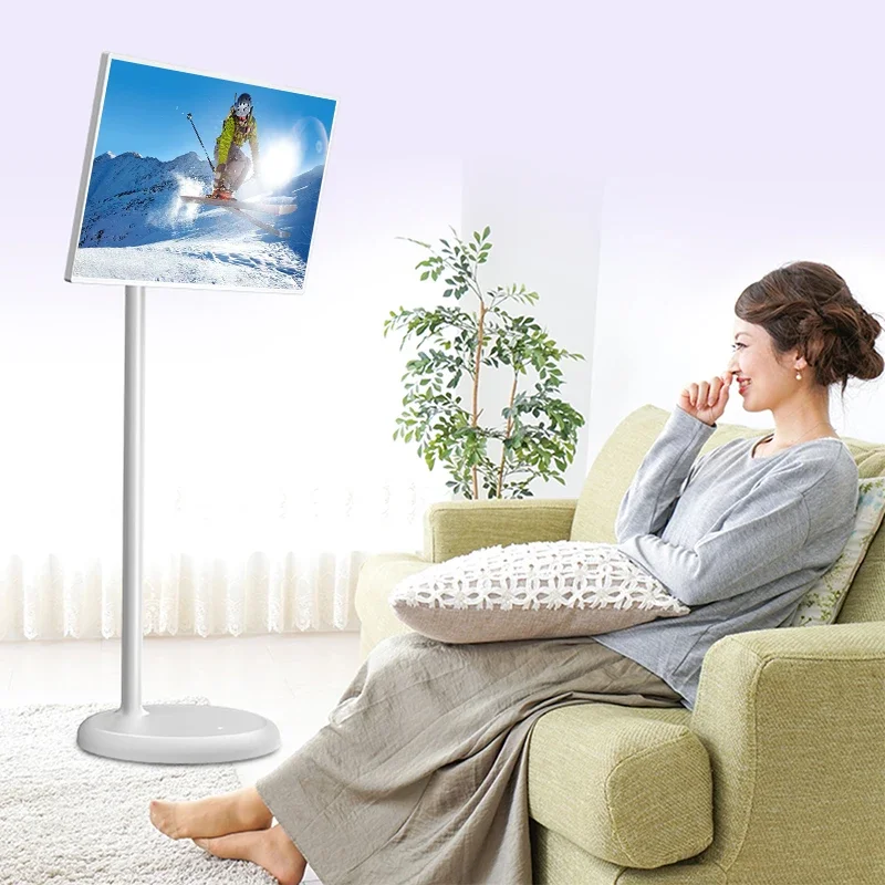 

2025 New 21.5 Inch 1080P Stand Tv Vertical Touch Screen Smart Portable Tv Follow by Me Portable Smart Tv on Wheels