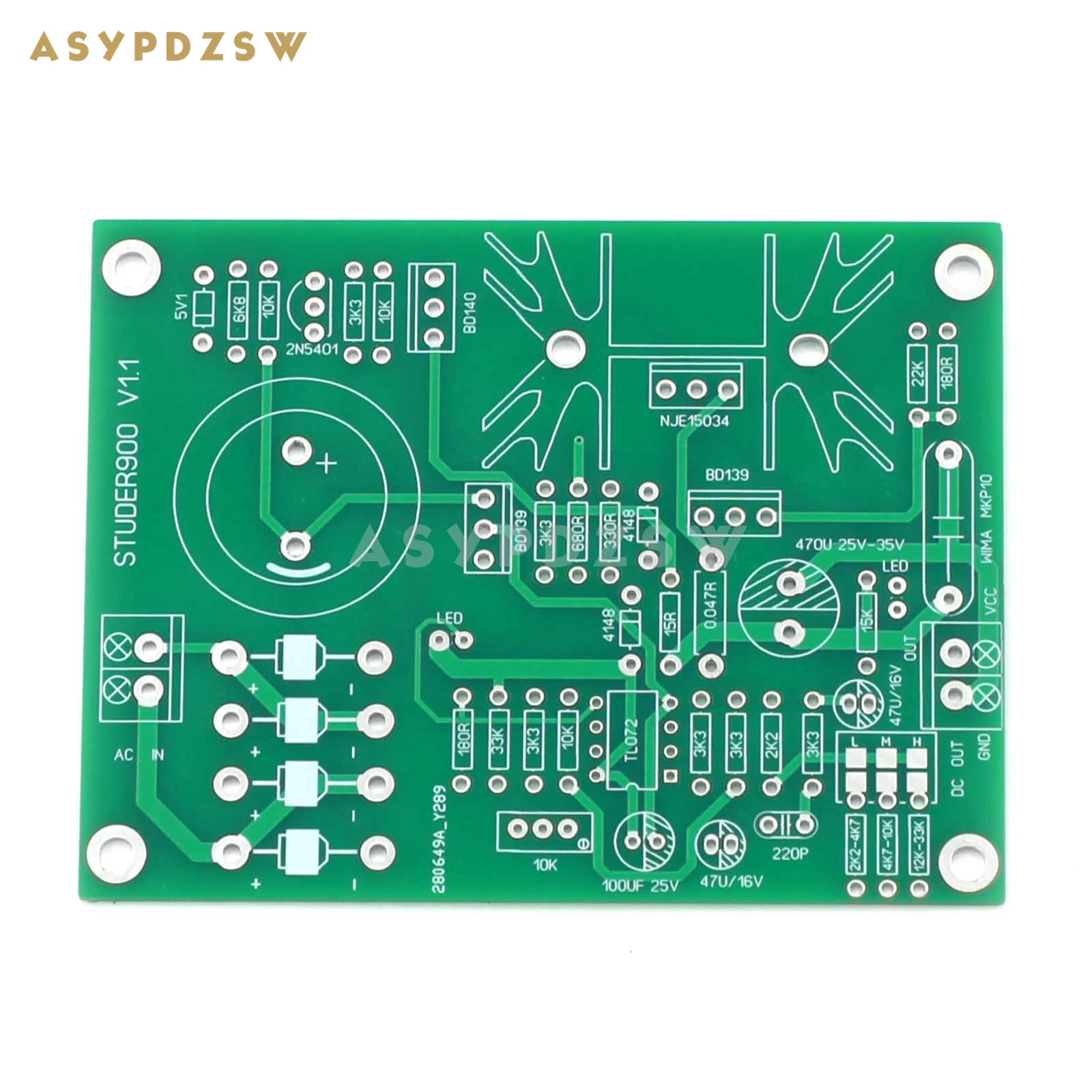 

Base on STUDER 900 circuit Power supply Bare PCB For preamplifier/DAC