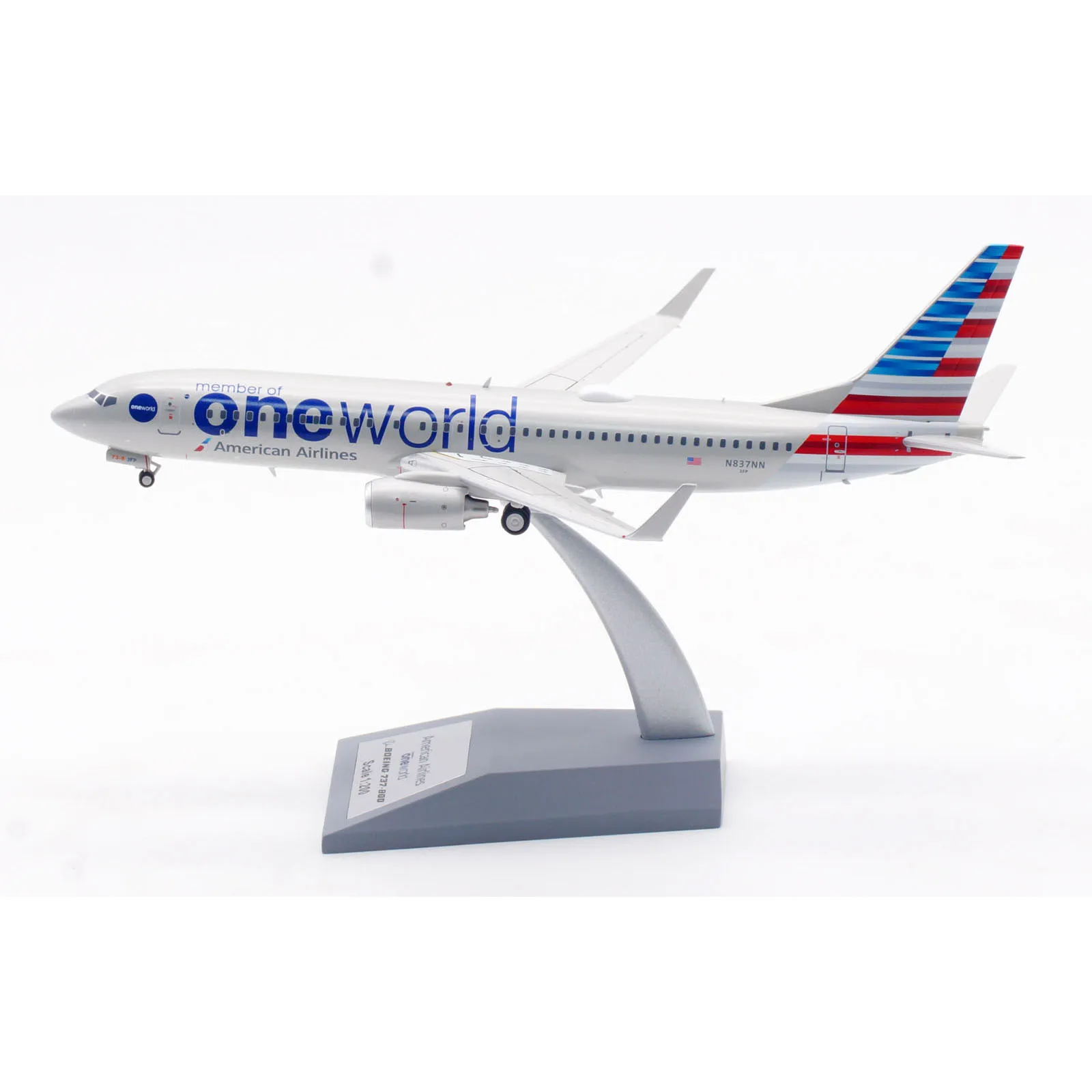 IF738AA0224 Alloy Collectible Plane Gift INFLIGHT 1:200 American Airlines Oneworld Boeing B737-800 Diecast Aircraft Model N837NN