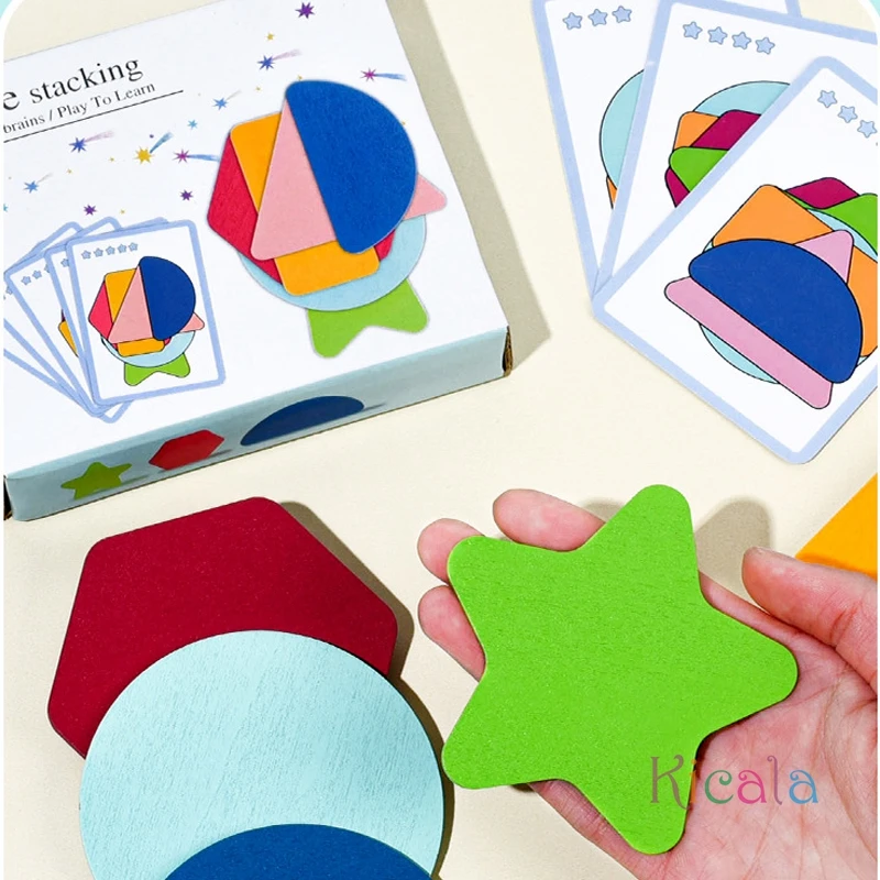 Baby Geometric Shape Stacking Games Montessoris Parish Toy Color Cognition Logice Thinking Matching Game Preschool Education Toy