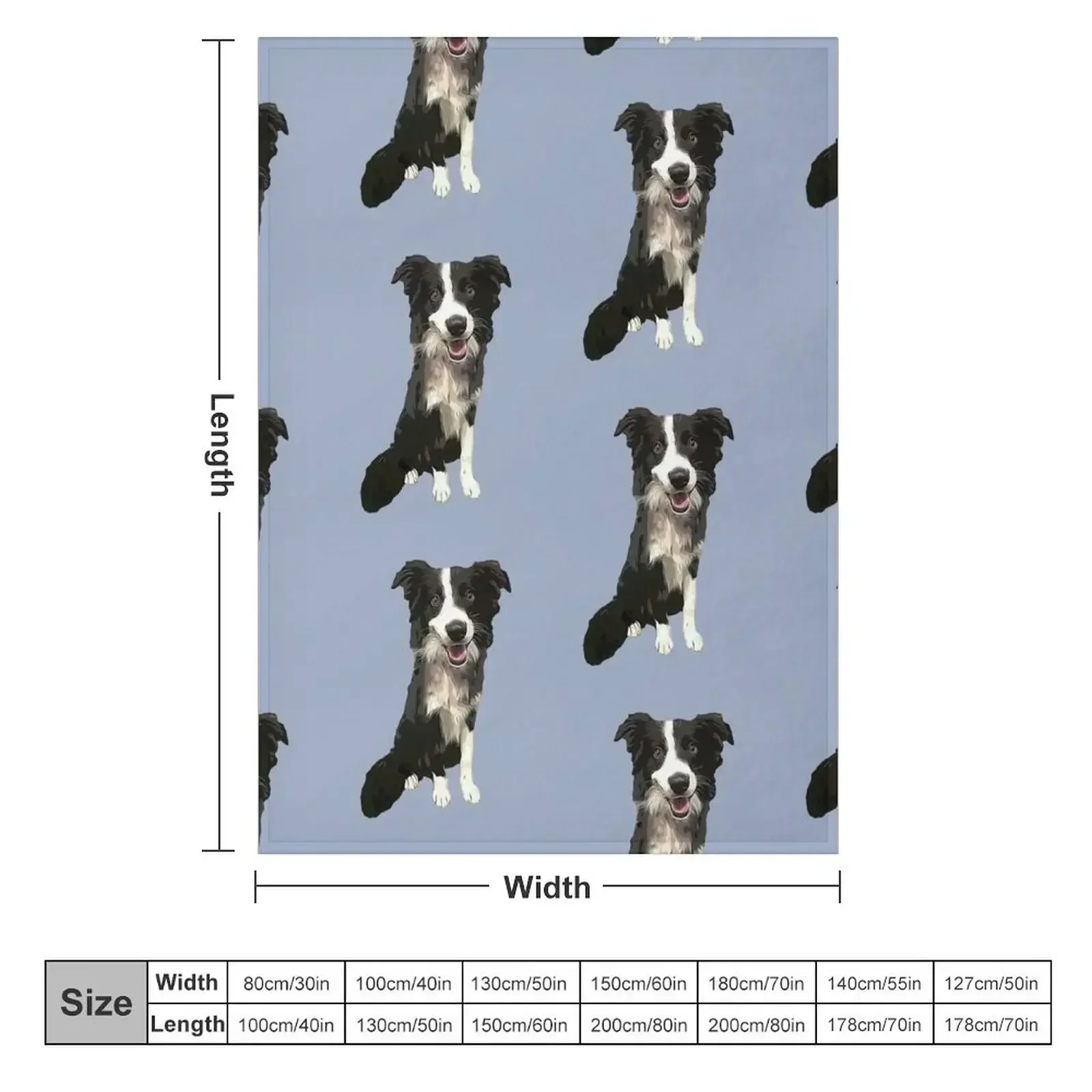 Border Collie Cartoon Dog Throw Blanket Beautifuls Decorative Beds Nap christmas gifts Blankets