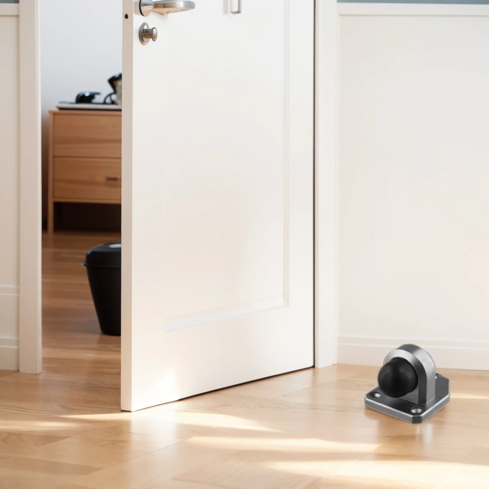 

Door Stop for Glass Doors and Heavy Doors Made from Solid Stainless Steel with Anti Collision Rubber for Noise Reduction