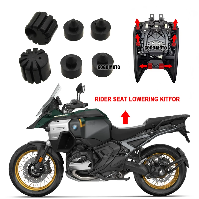 

R1300GS Seat Lifting Kit For BMW R 1300 GS Adventure R1300 GS GS1300 ADV Rubber Rider Seat Saddle Height Adjustment Kit 10mm