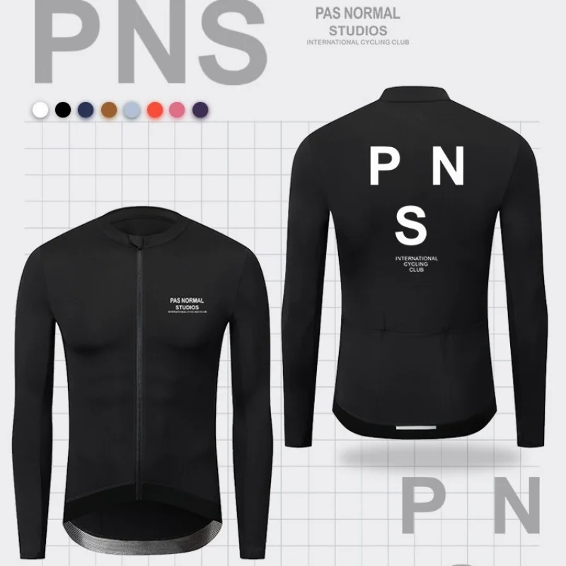 Men's PNS Cycling Long Sleeve Top MTB Road Bike Outdoor Professional High Stretch Cycling Jersey Team Bicycle Clothings