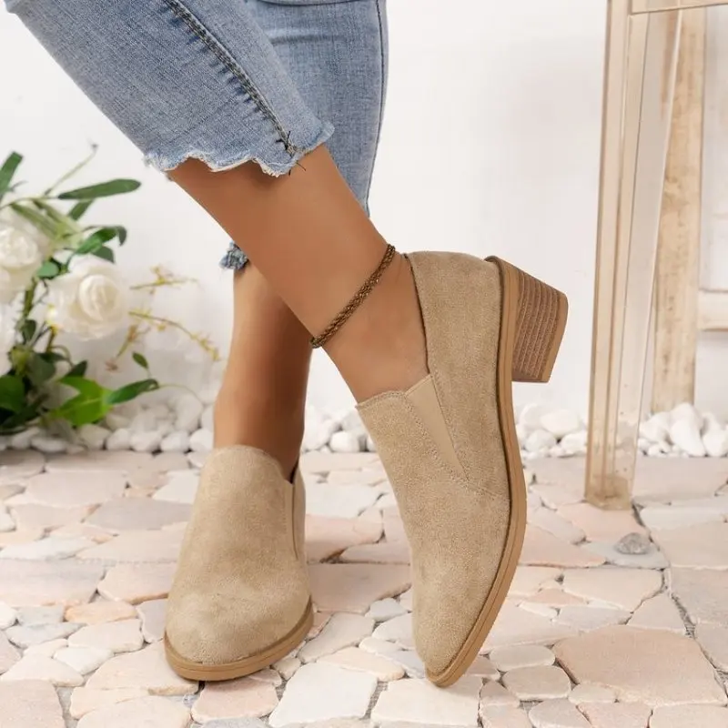 Retro Basic Ankle Pumps Shoes for Women British Style Waterproof Leather Flat Tassel Zipper Fashion Spring Autumn Plus Size 43