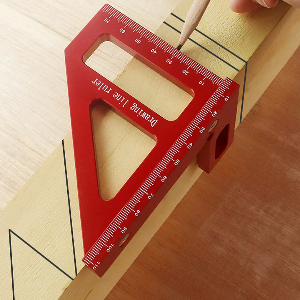 Woodworking Angle Ruler Accurate Measurement For Precise Carpenter And Convenient Reading Aluminum blue