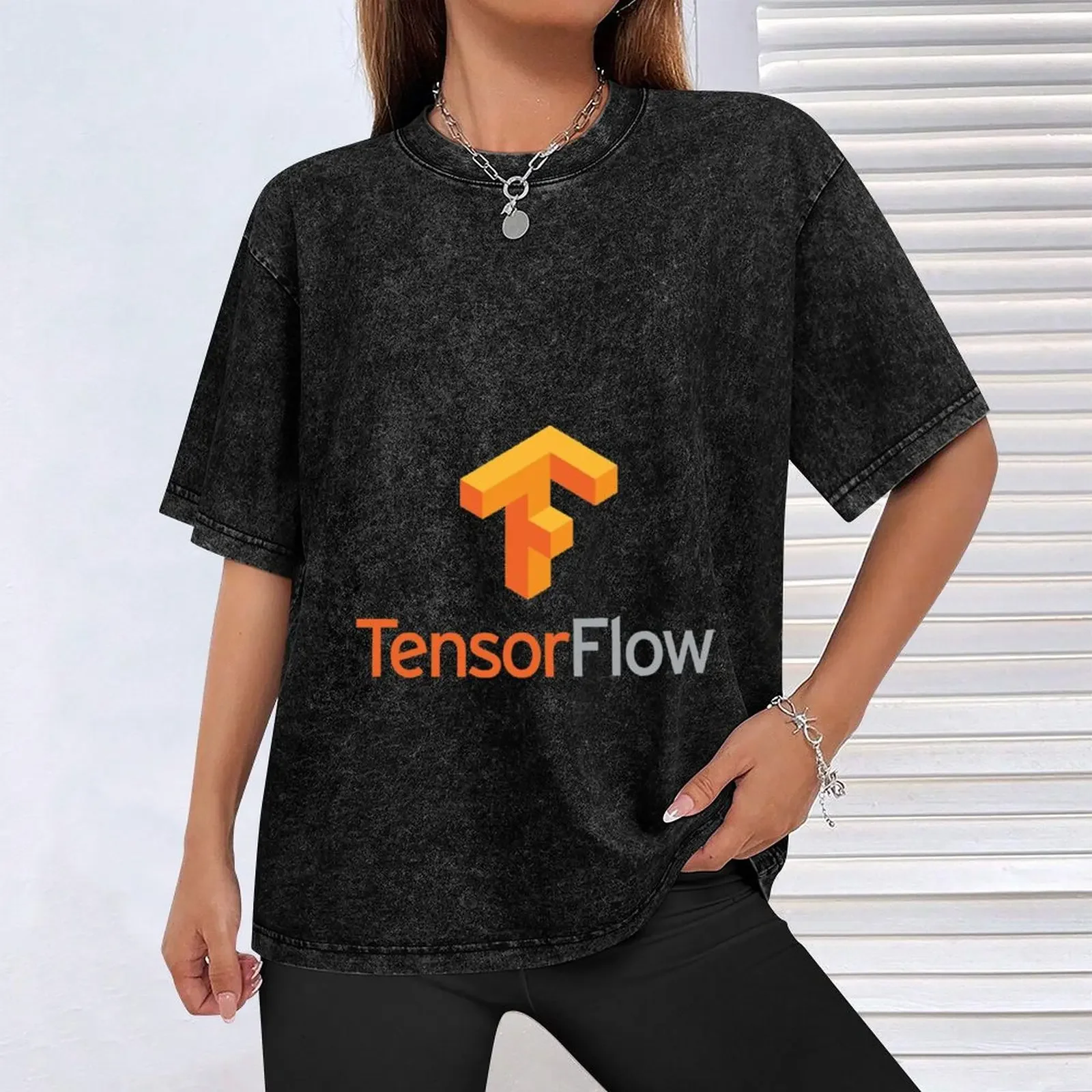 Tensorflow -- تي شيرت مكتبة البرمجيات أشياء رخيصة هدايا الملابس الجمالية لصديقها قمصان سوداء للرجال