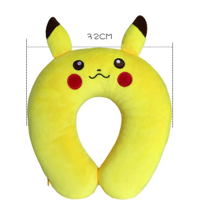 3pcs Pikachu Car Seat Headrest Pillow Auto Car Neck Pillow Kawaii Head Support Lumbar Support For Office Chair Cushion