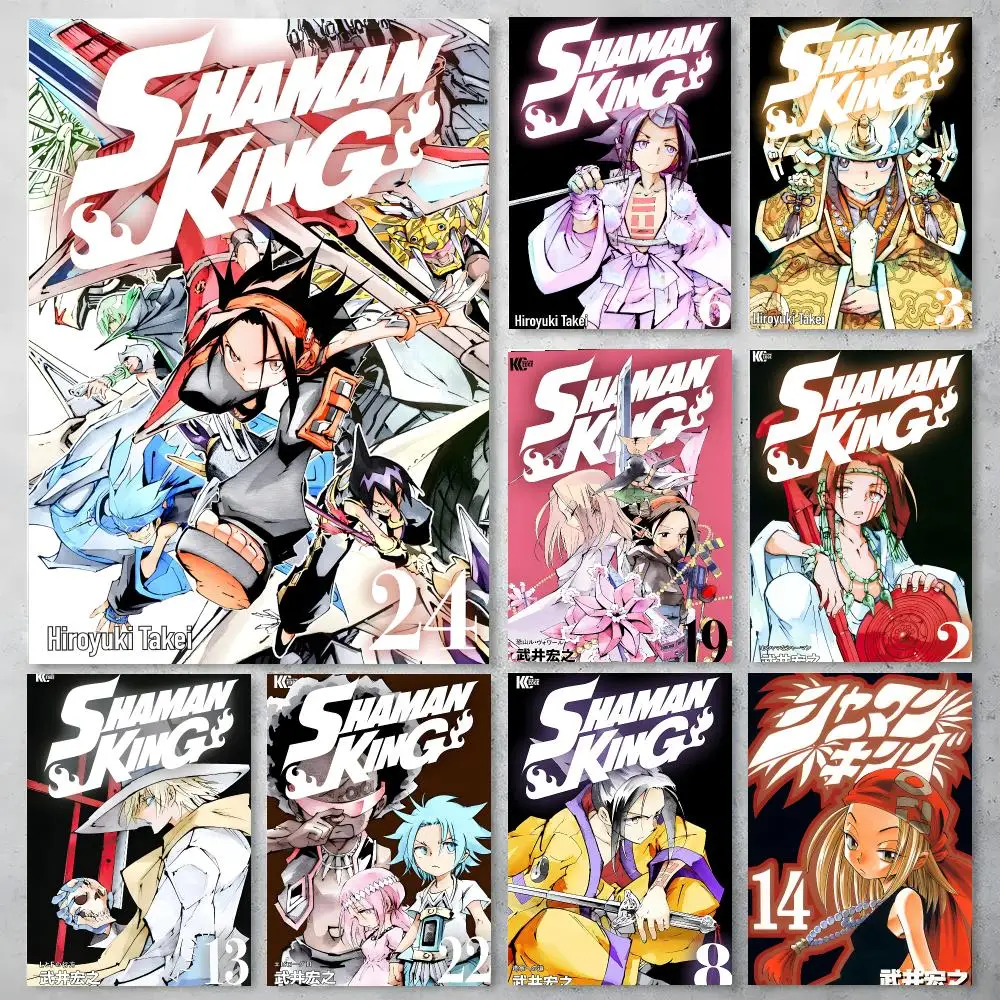 Anime Shaman King Poster Poster Stickers Painting Mural HD Wall Decals for Bedroom Living Room Home Self-Adhesive