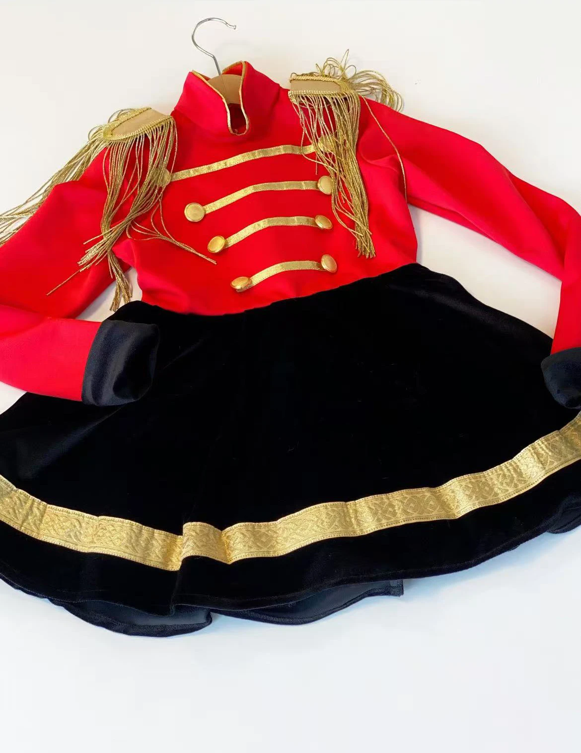 0-12Y Baby Girl Autumn Winter Red Black Vintage Spanish Princess Ball Gown Dress for Eid Causal Christmas C136