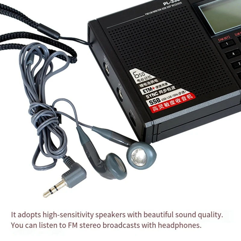 PL-330 Portable Radio FM/MW/SW/LW SSB/ High Sensitivity Multi-Functional Receiver Full-Band Coverage-TCES