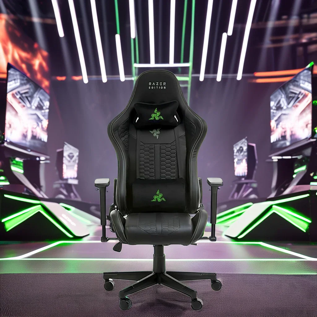 YYHCWholesale Razer Silla Gamer Pc Leather Ergonomic Reclining Chair Modern Cheap Big Tall Swivel Gaming Chair Massage Convertib