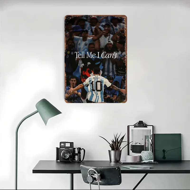 ميسي أخبرني لا أستطيع المعادن المشارك تين علامات جدار ديكور فني المنزل علامة معدنية مخصصة للمنزل الديكور الملصقات على الحائط الرجعية