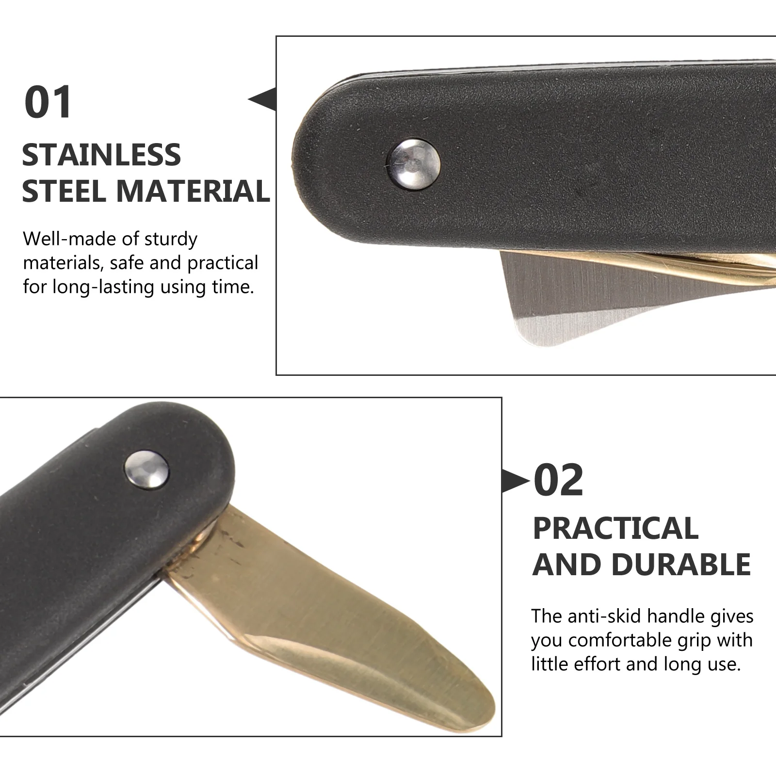 

Stainless Steel Grafting Cutter Garden Hand Tool Plastic Anti-Slip Handle Durable Pruning Cutter Multi-Purpose Gardening Tool