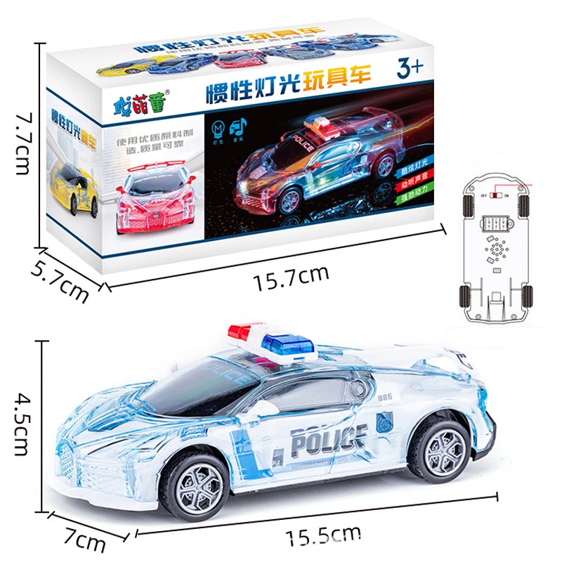 

1 шт. детская пластиковая инерционная игрушка-автомобиль со звуком и светом, игрушки-электромобили для мальчиков, светящаяся в темноте игрушка-автомобиль для детей, подарок на день рождения