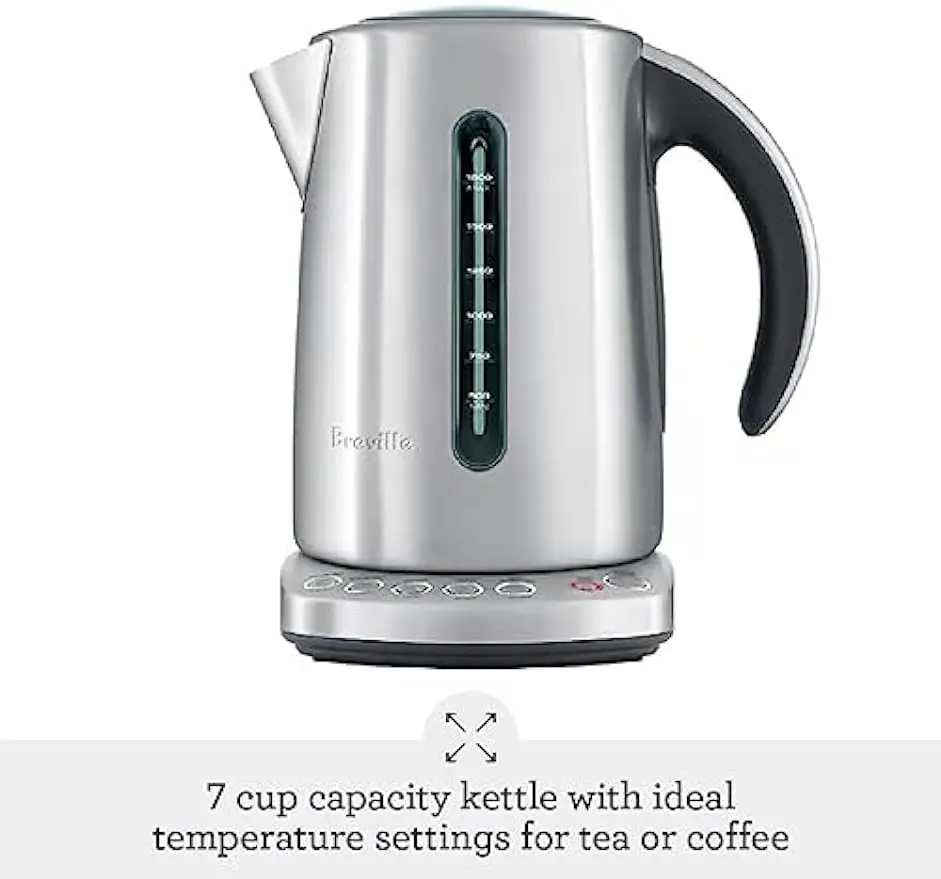 IQ Electric Kettle, Brushed Stainless Steel, BKE820XL, 7.5 Cups,Silver