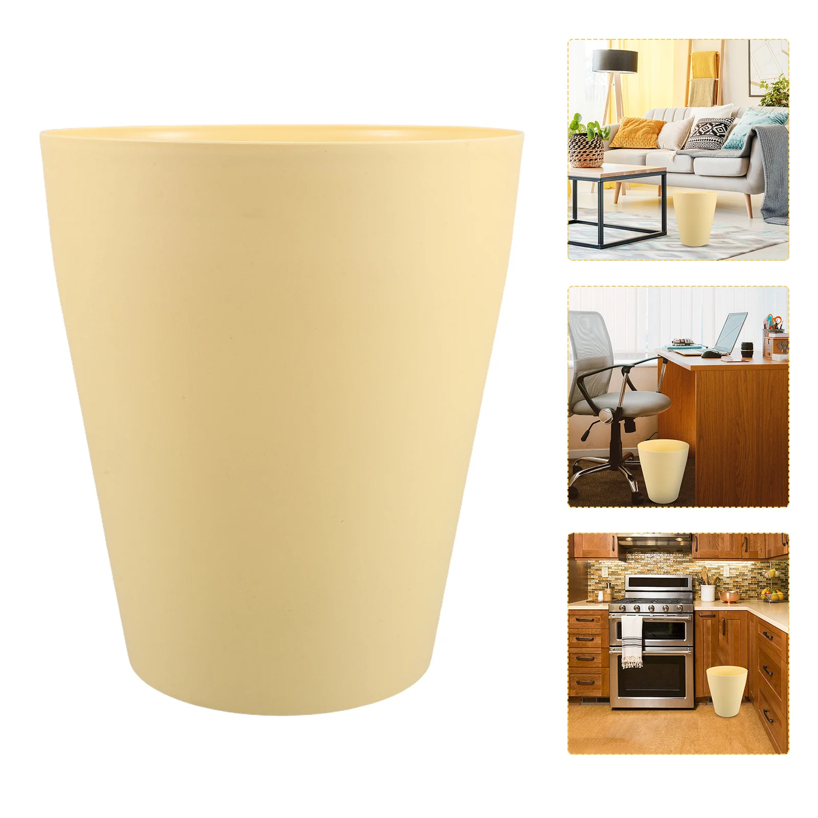 

Modern Plastic Trash Can Compact Design for Office Kitchen Bedroom Bathroom Garbage Bin Cute Trash Can Trashcan for Your Kitchen